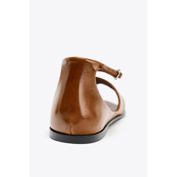 ZARA LEATHER TOE POST SANDALS - Picture 5 of 5